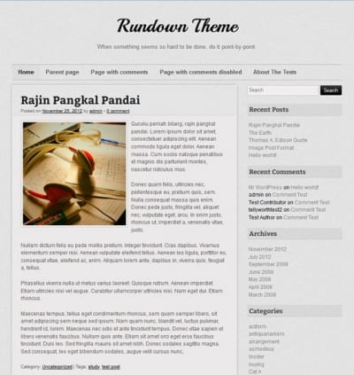 Шаблон WordPress - Rundown