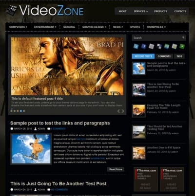 Шаблон WordPress - VideoZone