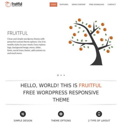 Шаблон WordPress - Fruitful