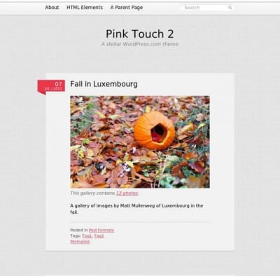 Шаблон WordPress - Pink Touch 2