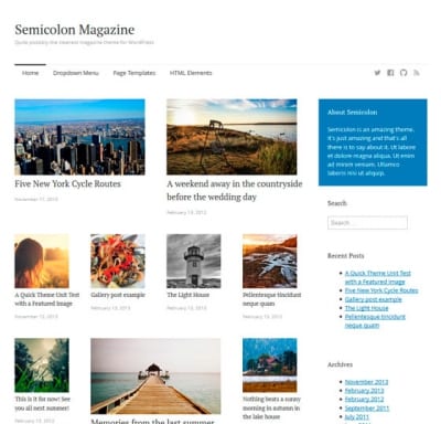 Шаблон WordPress - Semicolon