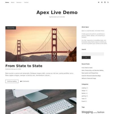 Шаблон WordPress - Apex