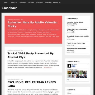 Шаблон WordPress - Candour