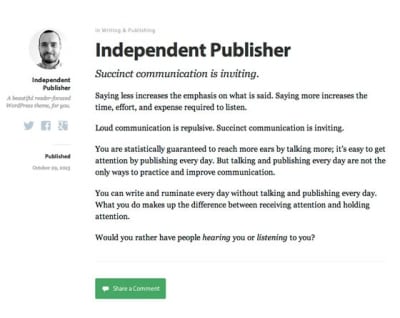 Шаблон WordPress - Independent