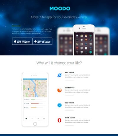 Шаблон WordPress - Moodo
