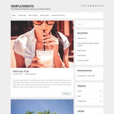 Шаблон WordPress - Semplicemente
