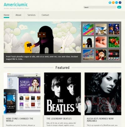 Шаблон WordPress - Americiumic