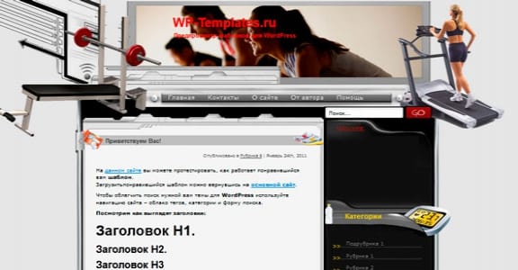 Шаблон Wordpress - Im Mr Fitness