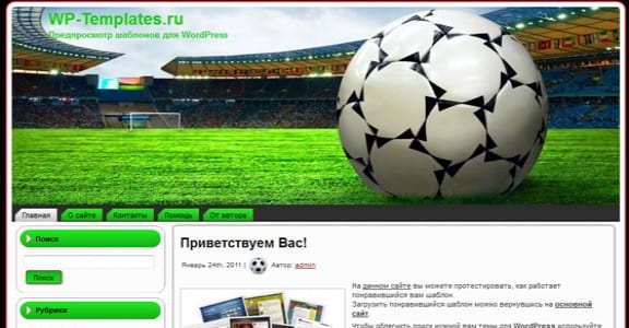 Шаблон Wordpress - Ball Stadium