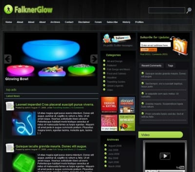 Шаблон WordPress - Falkner Glow