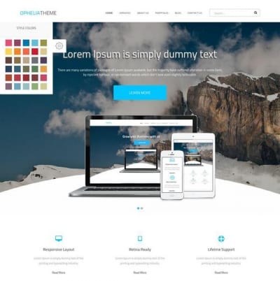 Шаблон WordPress - Ophelia