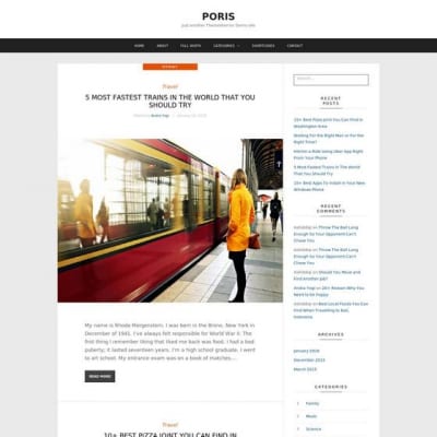 Шаблон WordPress - Poris