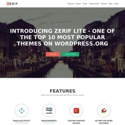 Шаблон WordPress - Zerif Lite