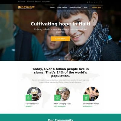 Шаблон WordPress - Benevolent