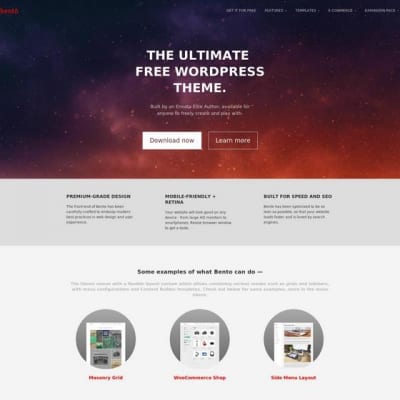 Шаблон WordPress - Bento