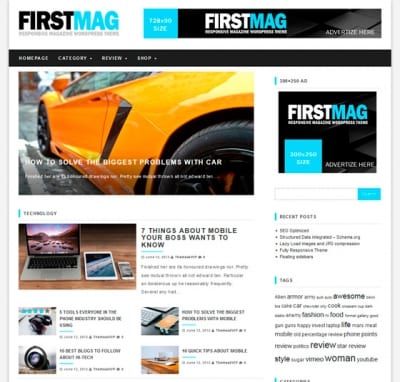 Шаблон WordPress - First Mag