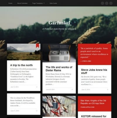 Шаблон WordPress - Garfunkel