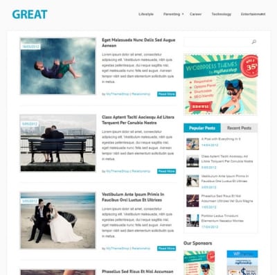 Шаблон WordPress - Great
