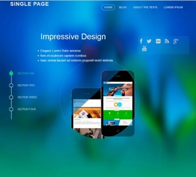 Шаблон WordPress - SinglePage