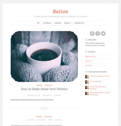 Шаблон WordPress - Button