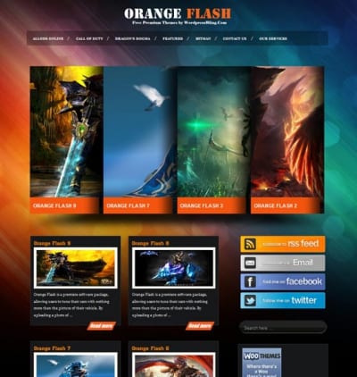 Шаблон WordPress - Orange Flash