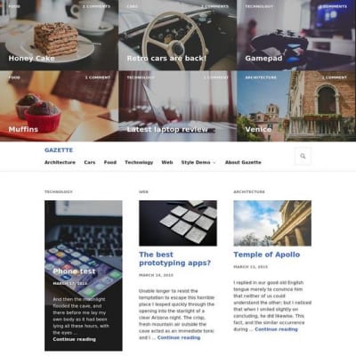 Шаблон WordPress - Gazette