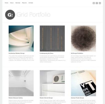 Шаблон WordPress - Grid Portfolio