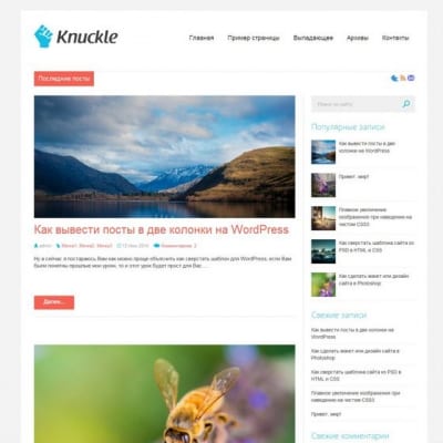 Шаблон WordPress - Knuckle