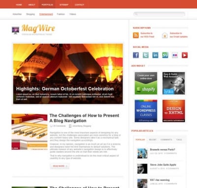 Шаблон WordPress - MagWire