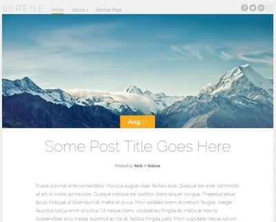 Шаблон WordPress - Serene