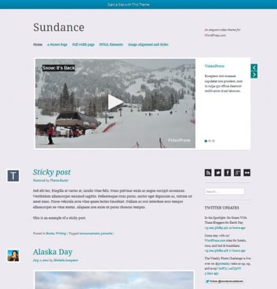 Шаблон WordPress - Sundance