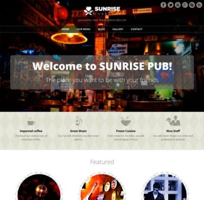 Шаблон WordPress - Sunrise