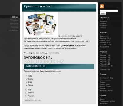 Шаблон WordPress - Briny
