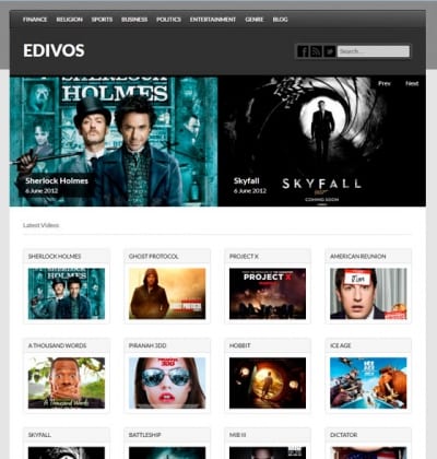 Шаблон WordPress - Edivos