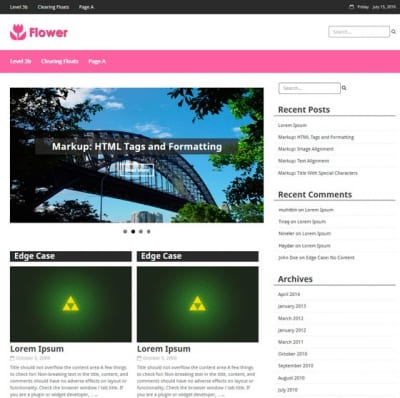 Шаблон WordPress - Flower