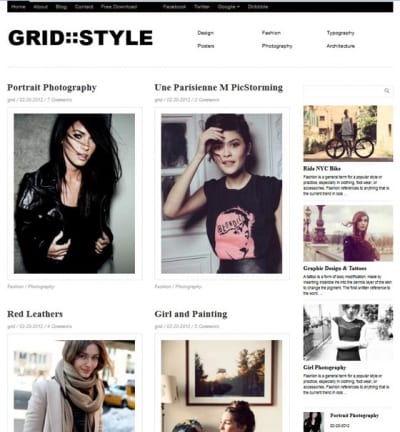 Шаблон WordPress - Grid Style