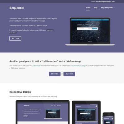 Шаблон WordPress - Sequential