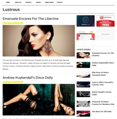 Шаблон WordPress - Lustrous