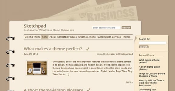 Шаблон Wordpress - Sketchpad