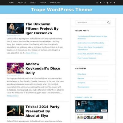 Шаблон WordPress - Trope