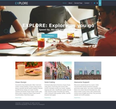 Шаблон WordPress - Explore