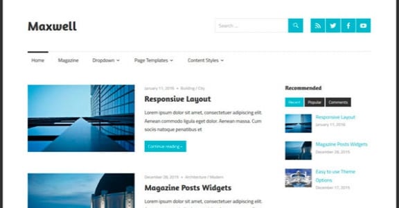 Шаблон Wordpress - Maxwell