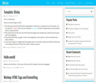 Шаблон WordPress - Shizzo