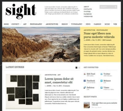 Шаблон WordPress - Супер-тема Sight