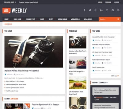Шаблон WordPress - Ad Mag-Lite