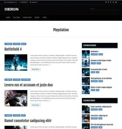 Шаблон WordPress - Obiron