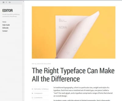 Шаблон WordPress - Editor