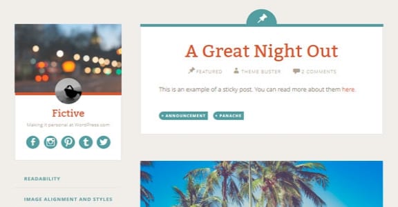 Шаблон Wordpress - Fictive