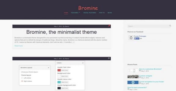 Шаблон Wordpress - Bromine