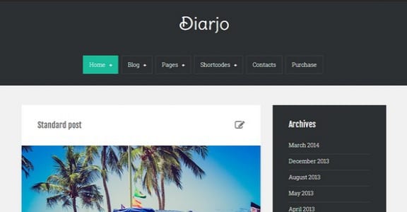Шаблон Wordpress - Diarjo lite
